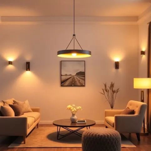 Oświetlenie w salonie inspiracje